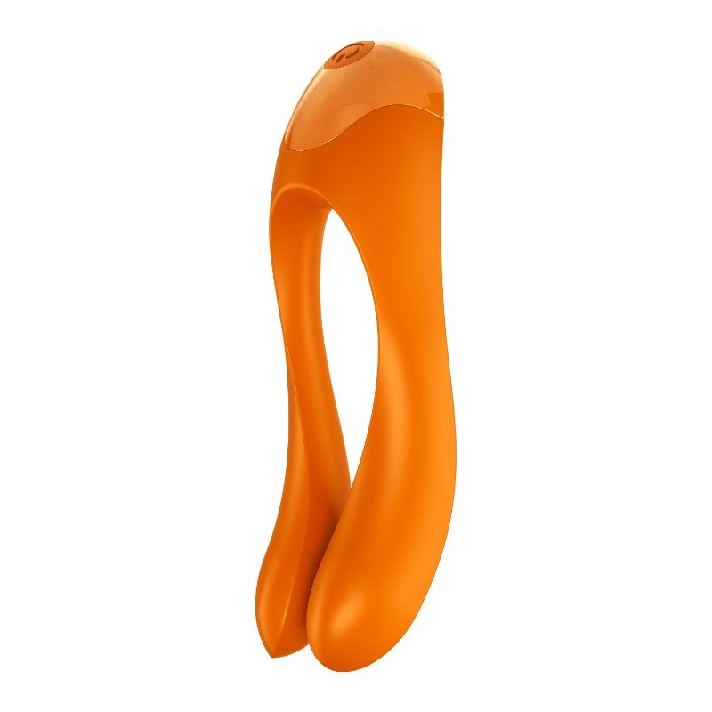 Satisfyer Candy Cane Finger Vibe Orange - Adult Toys
