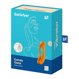 Satisfyer Candy Cane Finger Vibe Orange - Adult Toys