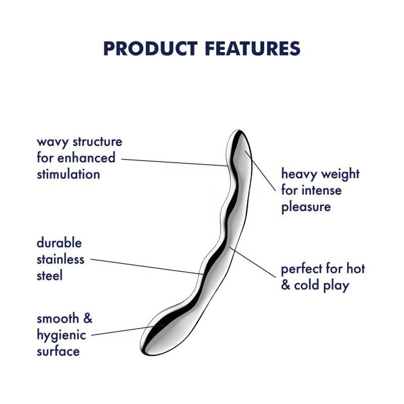 Satisfyer Cosmic Crest 2 Metal Dildo - Adult Toys