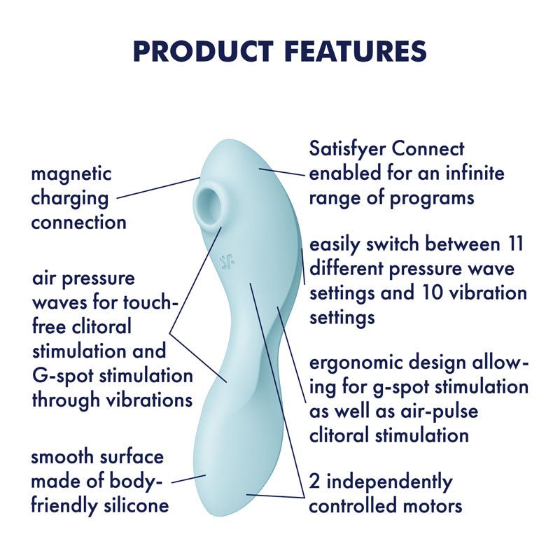 Satisfyer Curvy Trinity 5 - Air Pulse Stimulator & Vibrator with App Control - AIR PULSATION - PREMIUM