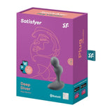 Satisfyer Deep Diver Vibrating Connect App Anal Plug Grey - Naughty by Nature Adult Store