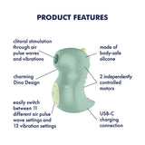 Satisfyer Din - OOOH - Mint Green Air Pulse Stimulator - AIR PULSATION - PREMIUM