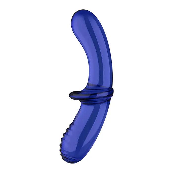 Satisfyer Double Crystal - Blue - GLASS TOYS - PREMIUM