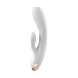 Satisfyer Double Flex App Rabbit Vibrator White - Naughty by Nature Adult Store