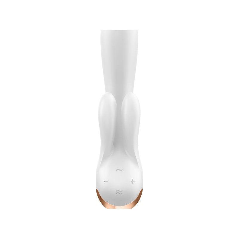 Satisfyer Double Flex App Rabbit Vibrator White - Naughty by Nature Adult Store