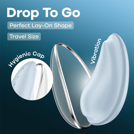 Satisfyer Drop To Go - Blue Rechargeable Clitoral Stimulator - STIMULATORS - PREMIUM