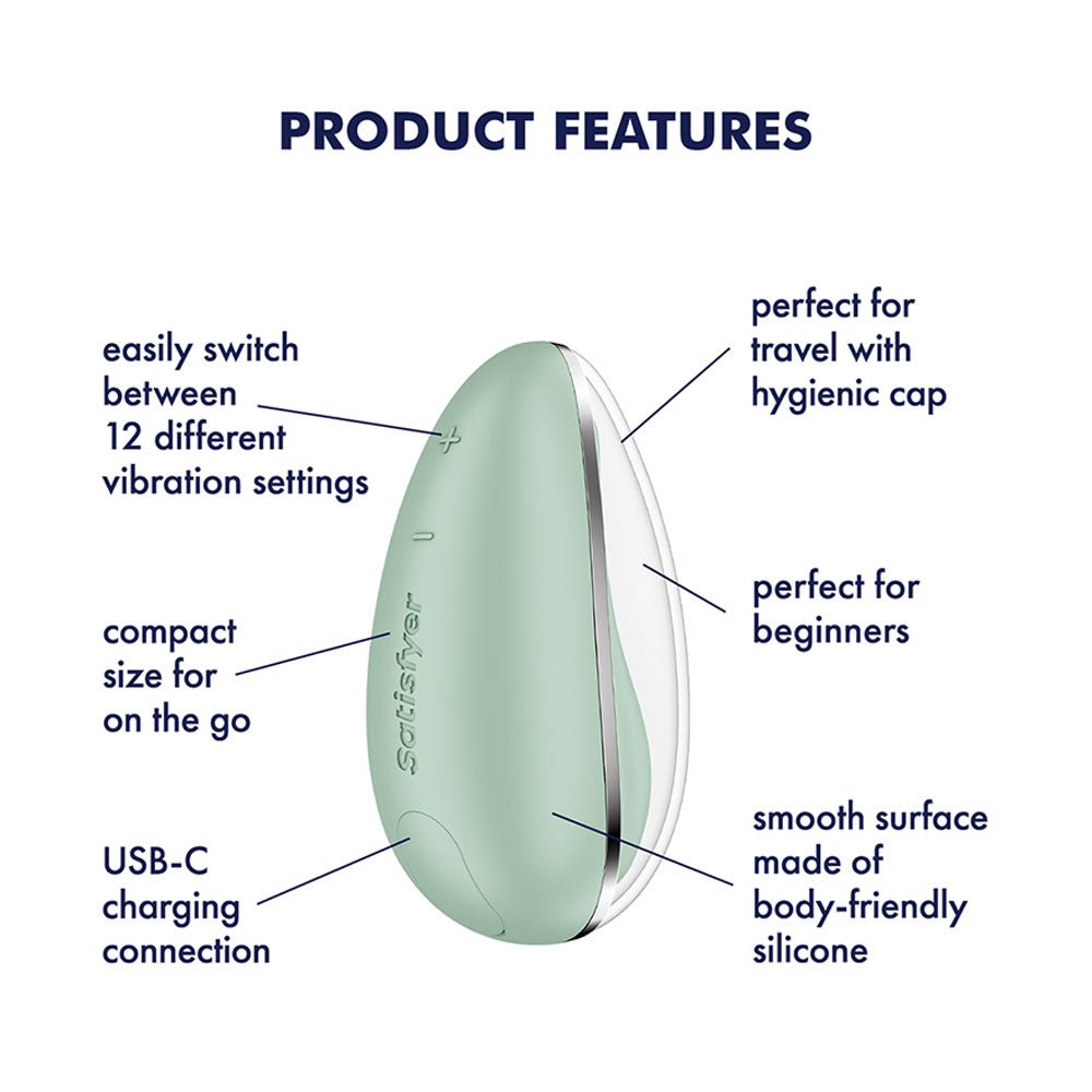 Satisfyer Drop To Go - Mint Green Clitoral Stimulator - STIMULATORS - PREMIUM