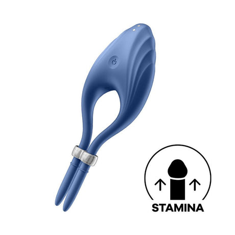 Satisfyer Duelist - Blue Vibrating Adjustable Lasso Cock Ring - COCK RINGS - PREMIUM