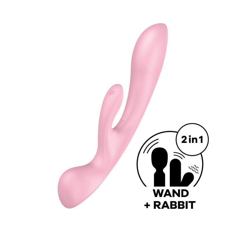 Satisfyer Embrace Me Triple Oh – Pink Rechargeable Rabbit Vibrator - VIBRATORS-PREMIUM