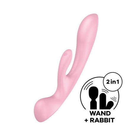 Satisfyer Embrace Me Triple Oh – Pink Rechargeable Rabbit Vibrator - VIBRATORS-PREMIUM