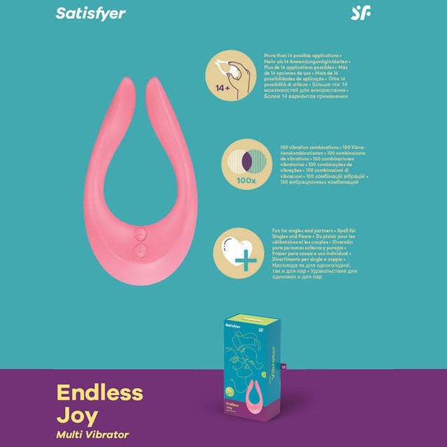 Satisfyer Endless Joy - Pink USB Rechargeable Couples Stimulator - STIMULATORS - PREMIUM