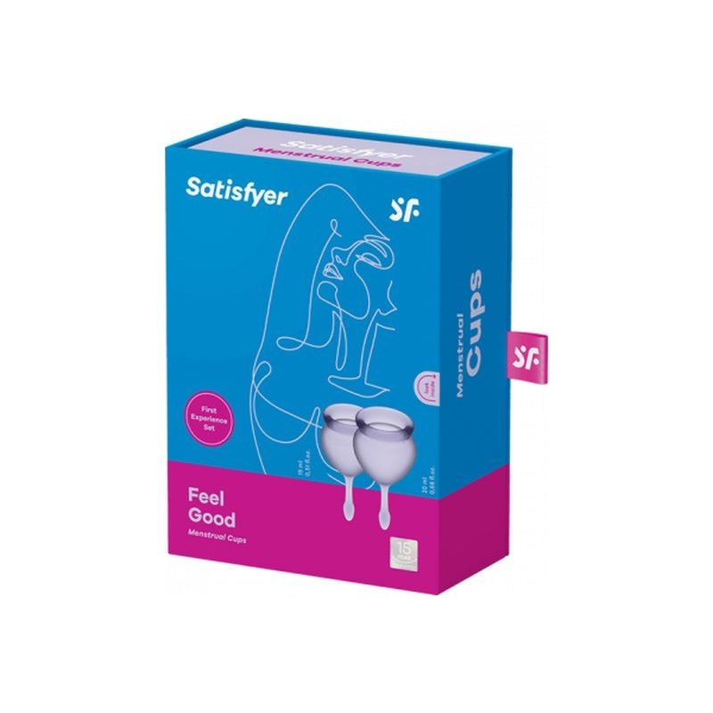 Satisfyer Feel Good Menstrual Cup - 2 Pack Reusable Medical Silicone - Adult Toys