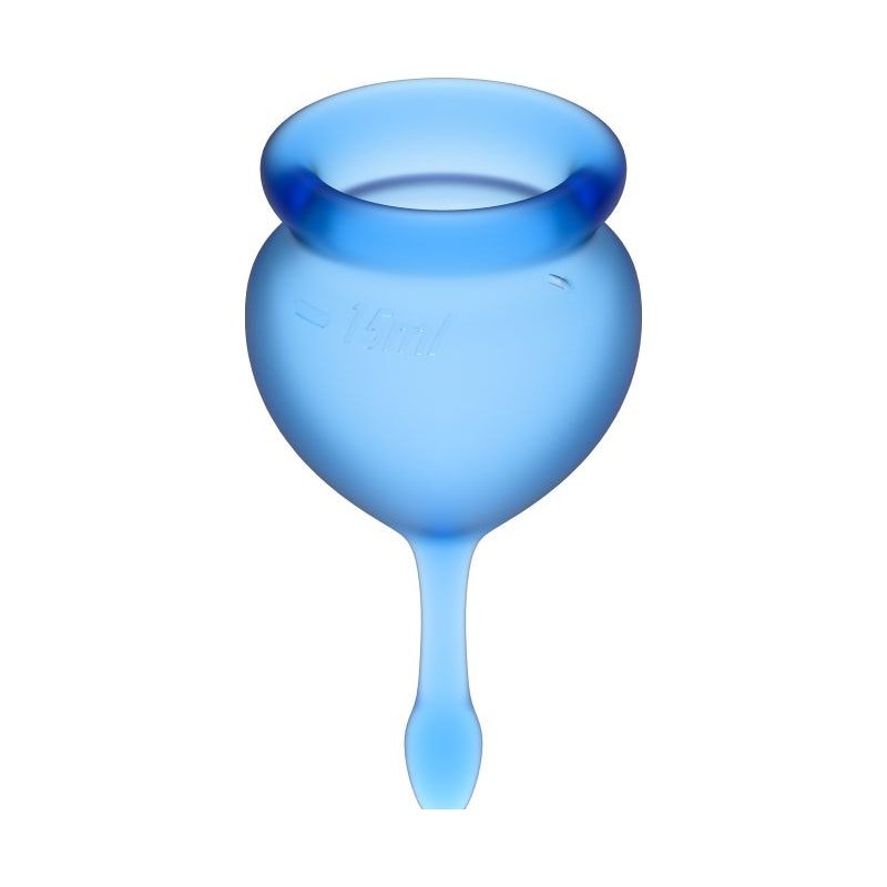 Satisfyer Feel Good Menstrual Cup - Reusable Medical Grade Silicone 2pcs - Adult Toys