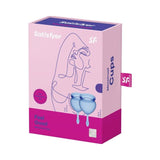 Satisfyer Feel Good Menstrual Cup Set - Dark Blue Medical Grade Silicone - Adult Toys