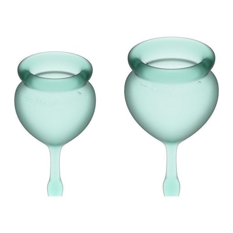 Satisfyer Feel Good Menstrual Cup Set – Reusable Medical Grade Silicone - Adult Toys