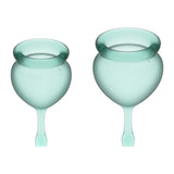 Satisfyer Feel Good Menstrual Cup Set – Reusable Medical Grade Silicone - Adult Toys
