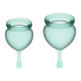 Satisfyer Feel Good Menstrual Cup Set – Reusable Medical Grade Silicone - Adult Toys
