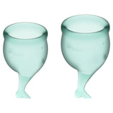 Satisfyer Feel Secure Menstrual Cup - Medical Grade Silicone - 2 Pack - Adult Toys