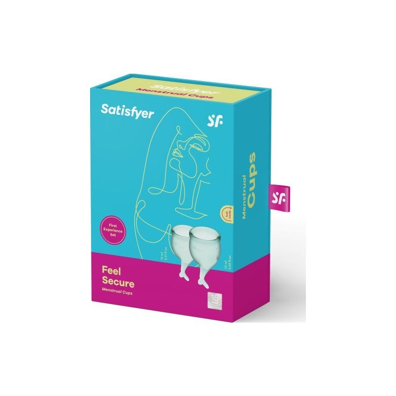 Satisfyer Feel Secure Menstrual Cup Set – Medical Grade Silicone 2pcs - Adult Toys