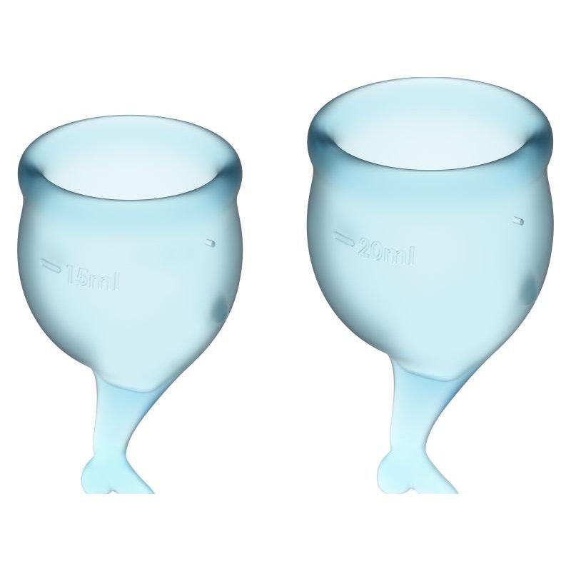 Satisfyer Feel Secure Menstrual Cup Set – Medical Grade Silicone 2pcs - Adult Toys