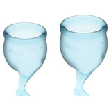 Satisfyer Feel Secure Menstrual Cup Set – Medical Grade Silicone 2pcs - Adult Toys