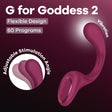 Satisfyer G For Goddess 2 Wine Red USB Rechargeable Vibrator Clit Stim - VIBRATORS-PREMIUM