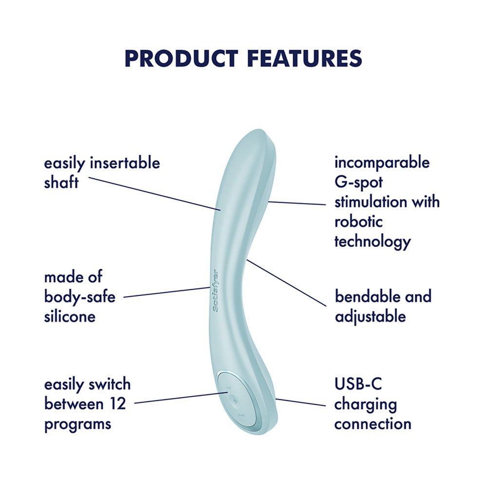 Satisfyer G - Spot Wave 2 - Ice Blue Flicking Tip Vibrator - VIBRATORS - PREMIUM