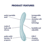 Satisfyer G - Spot Wave 2 - Ice Blue Flicking Tip Vibrator - VIBRATORS - PREMIUM