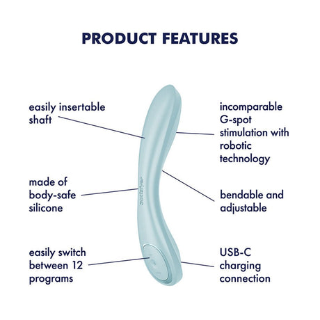 Satisfyer G - Spot Wave 2 - Ice Blue Flicking Tip Vibrator - VIBRATORS - PREMIUM