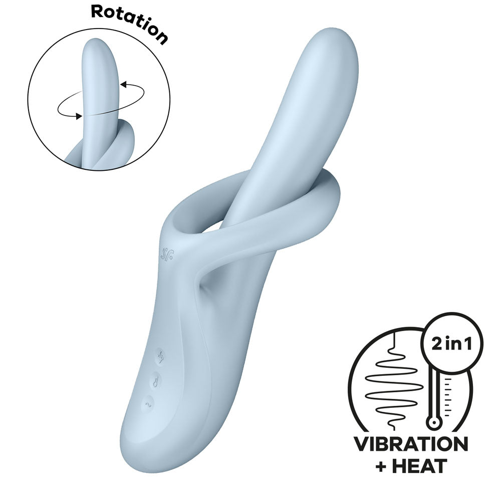 Satisfyer Heat Flex 4 - Blue Rechargeable Heating Vibrator - VIBRATORS - PREMIUM