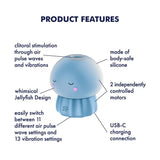 Satisfyer Jelly - cious - Blue USB Rechargeable Air Pulse Stimulator - AIR PULSATION