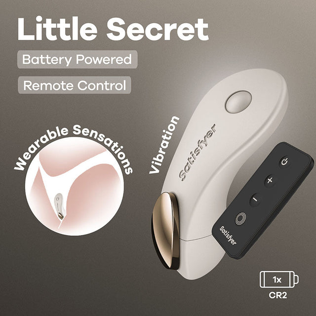 Satisfyer Little Secret Beige Waterproof Panty Vibrator With Remote Control - STIMULATORS-PREMIUM