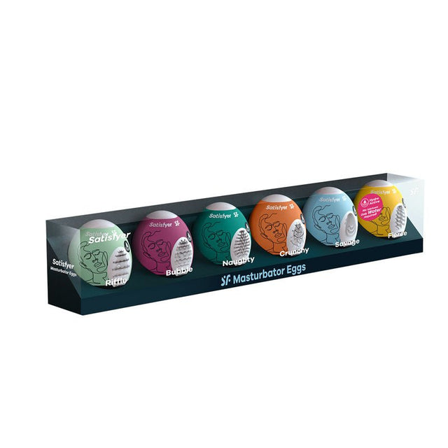 Satisfyer Masturbator Eggs - Mixed 6 Pack - Set of 6 Stroker Sleeves - MASTURBATORS - PREMIUM