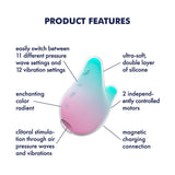 Satisfyer Mermaid Vibes - Mint/Pink - Air Pulse Stimulator - AIR PULSATION - PREMIUM