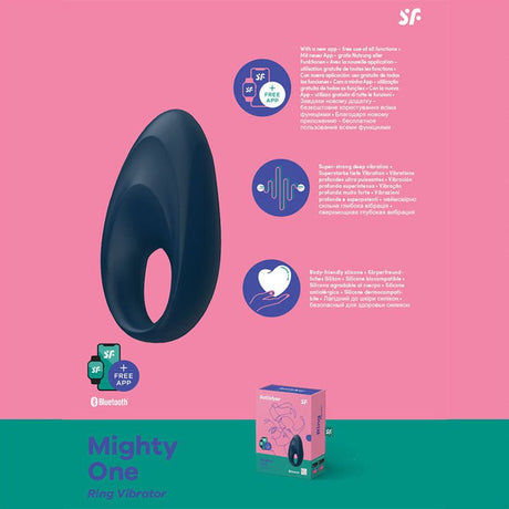 Satisfyer Mighty One - App Controlled Vibrating Cock Ring - COCK RINGS - PREMIUM