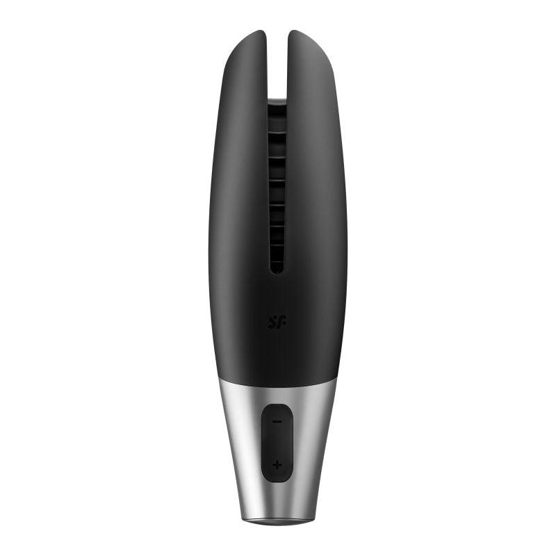 Satisfyer Power Masturbator Black Silver - Naughty by Nature Adult Store