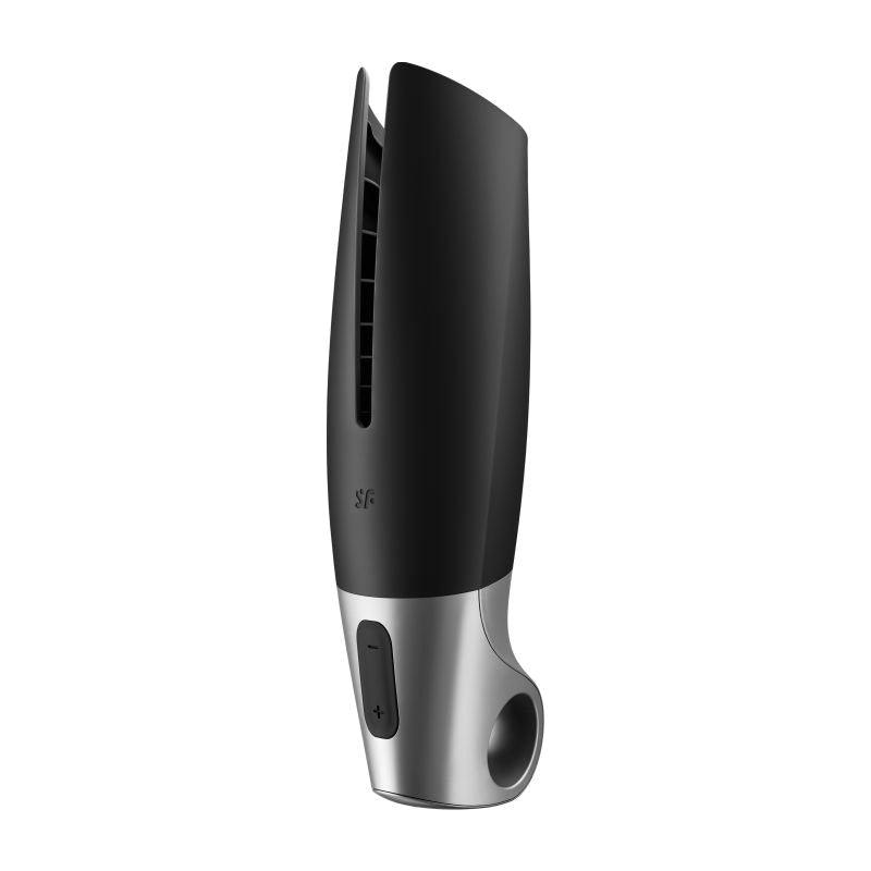 Satisfyer Power Masturbator Black Silver - Naughty by Nature Adult Store