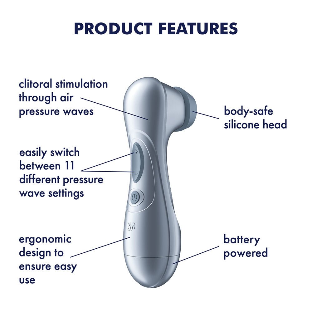 Satisfyer Pro 2 Blue Touch Free Clitoral Stimulator Battery Series - AIR PULSATION - PREMIUM