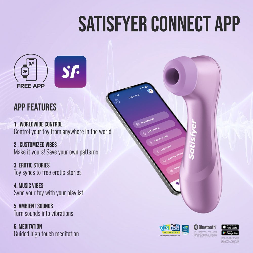 Satisfyer Pro 2 Gen 4 Amethyst Touch Free Clitoral Stimulator - AIR PULSATION-PREMIUM