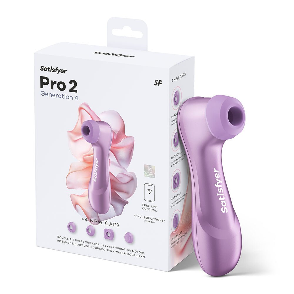 Satisfyer Pro 2 Gen 4 Amethyst Touch Free Clitoral Stimulator - AIR PULSATION-PREMIUM