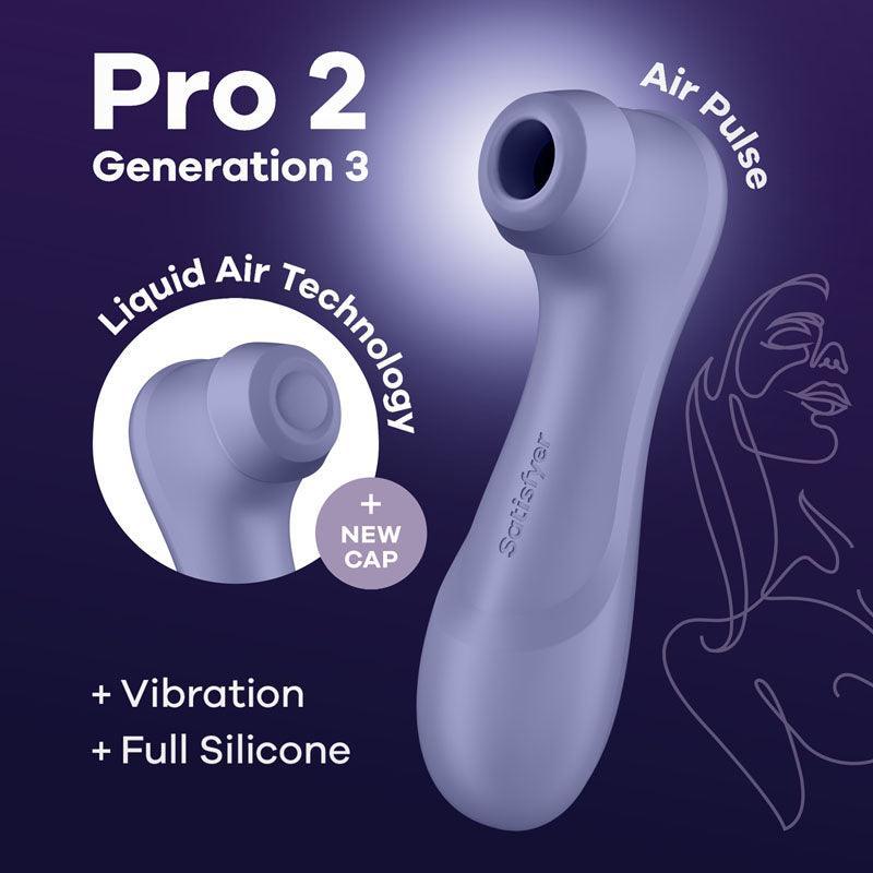 Satisfyer Pro 2 Generation 3 - Lilac Touch-Free USB-Rechargeable Clitoral Stimulator - Naughty by Nature Adult Store