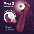 Satisfyer Pro 2 Generation 3 - Wine Red Touch-Free USB-Rechargeable Clitoral Stimulator - Naughty by Nature Adult Store