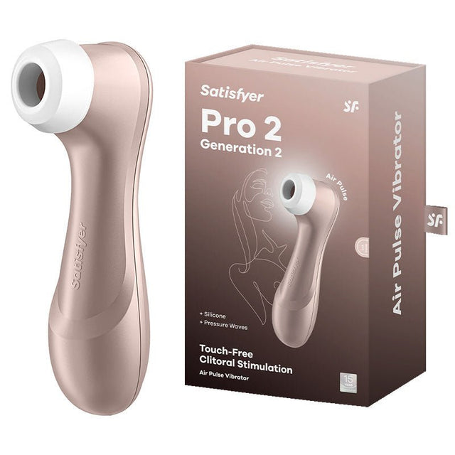 Satisfyer Pro 2 - Rose Gold - Touch - Free USB - Rechargeable Clitoral Stimulator - AIR PULSATION - PREMIUM