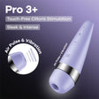 Satisfyer Pro 3 Plus Purple USB Rechargeable Air Pulse Clitoral Stimulator - AIR PULSATION-PREMIUM