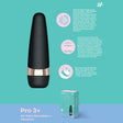 Satisfyer Pro 3+ - Touch - Free USB - Rechargeable Clitoral Stimulator with Vibration - AIR PULSATION - PREMIUM