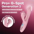 Satisfyer Pro G-Spot Rabbit Vibrator Pink Rose USB-C Rechargeable Touch-Free Clitoral Stimulator 22 Cm - AIR PULSATION-PREMIUM