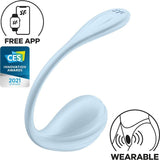 Satisfyer Smooth Petal Wearable App Connect Vibrator Blue - Naughty by Nature Adult Store