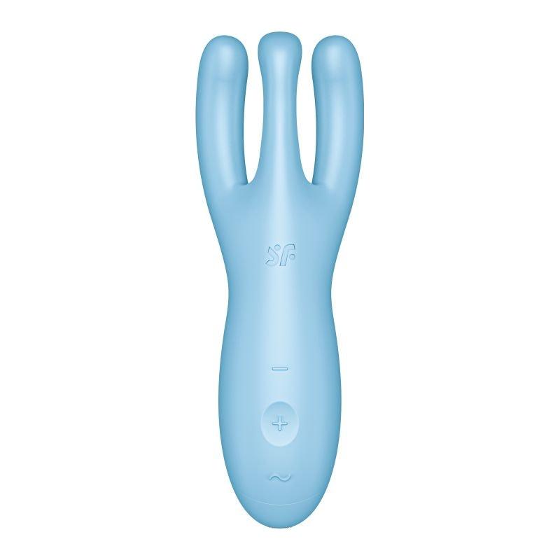 Satisfyer Threesome 4 Connect App Layon Vibrator Blue - Naughty by Nature Adult Store