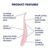 Satisfyer Tip Tease Rose - Vibrator with Twirling Tip - VIBRATORS - PREMIUM