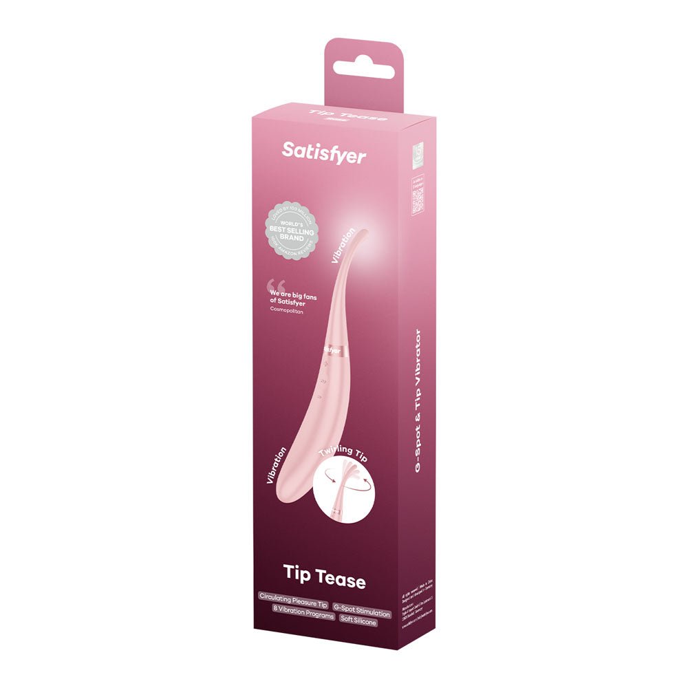 Satisfyer Tip Tease Rose - Vibrator with Twirling Tip - VIBRATORS - PREMIUM